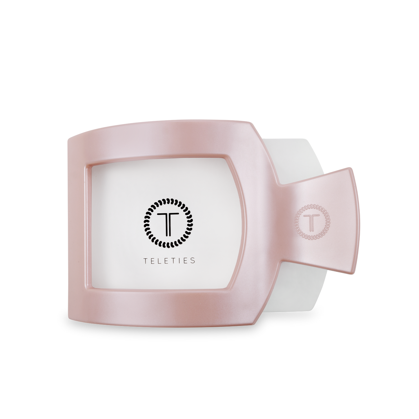 Square Flat Hair Clip | Pearly Pink