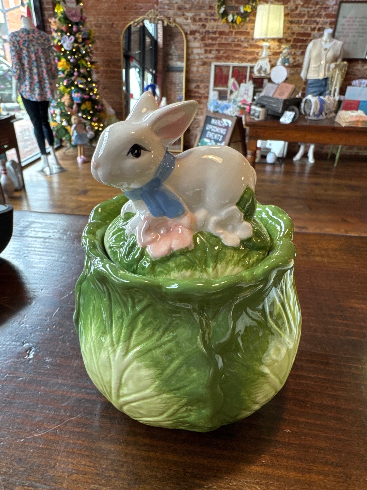 Bunny Cabbage Trinket Dish
