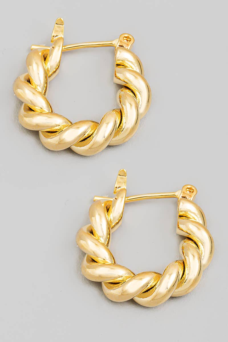 Mini Twist Hoop Earrings