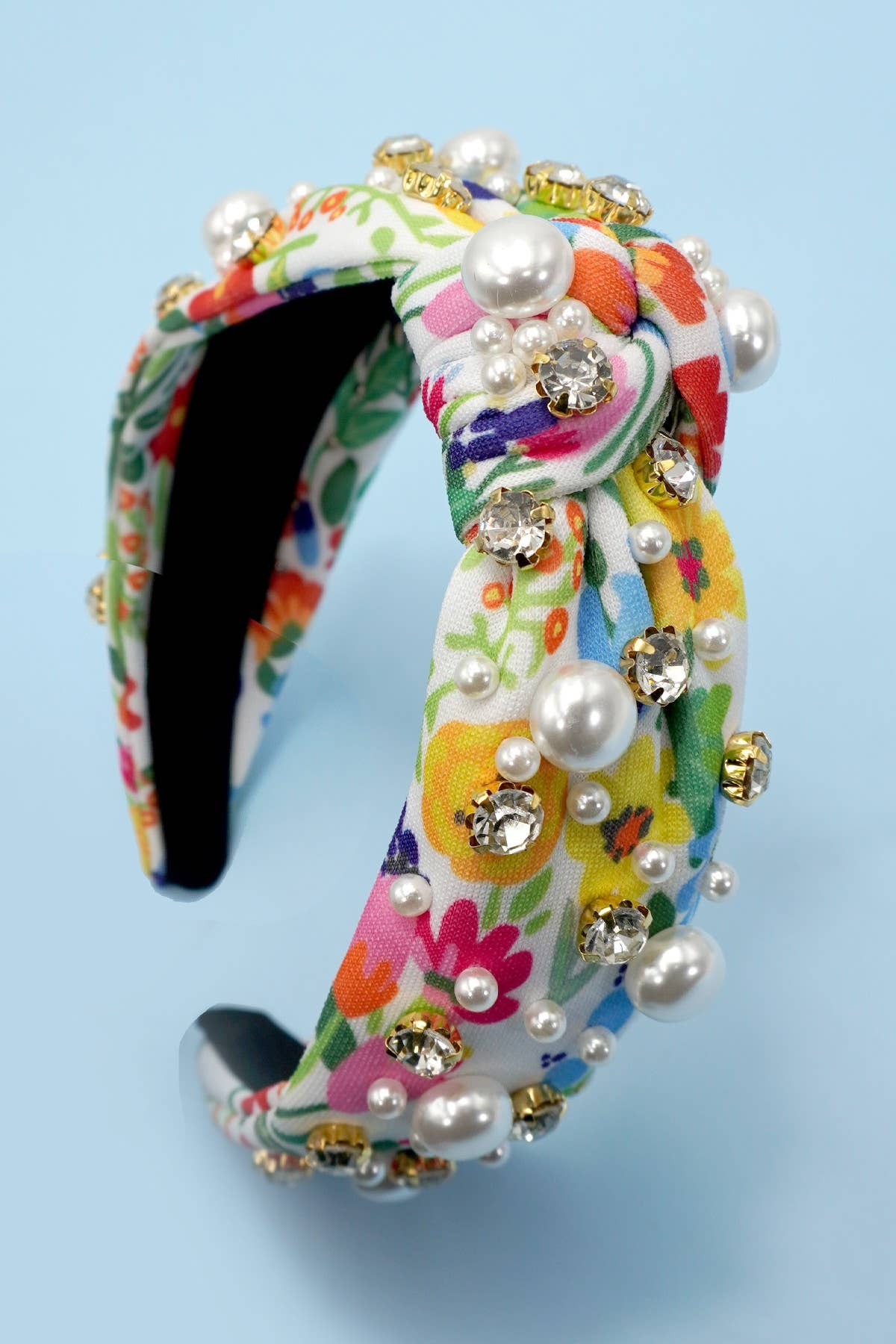 FLORAL & PEARL HEADBAND