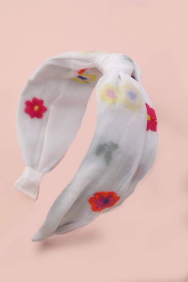 Colorful Floral Knotted Headband