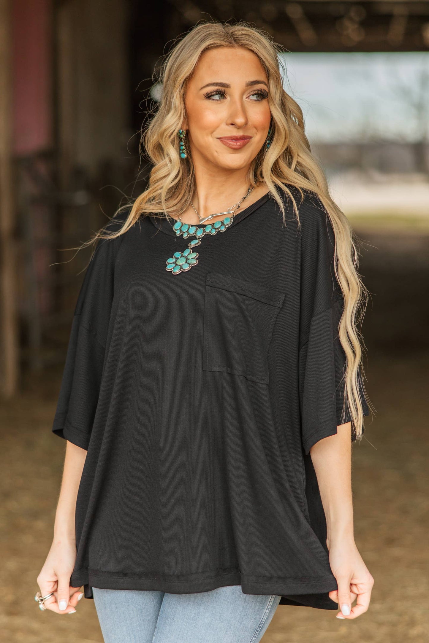 Ross Ribbed Boyfriend Tee