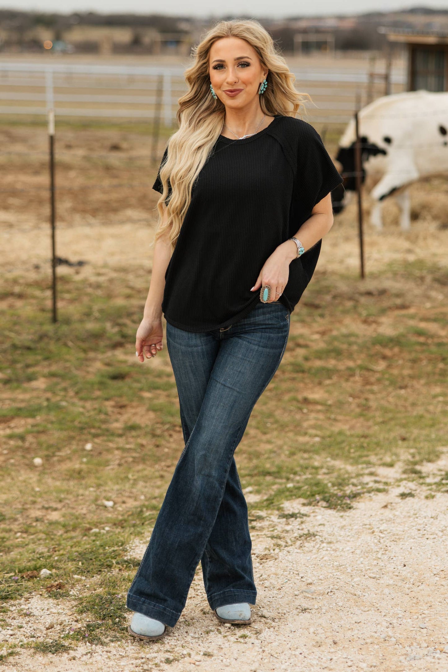 Katie Ribbed Knit Top
