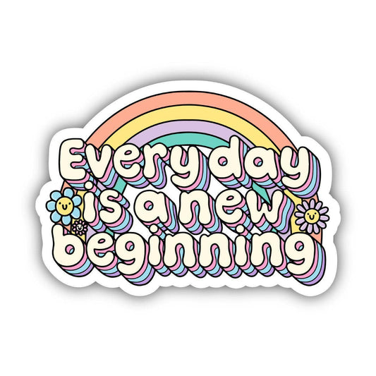 Everyday Is A New Beginning New Year Sticker