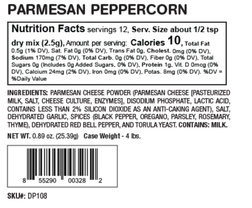 Parmesan Peppercorn Dip Mix