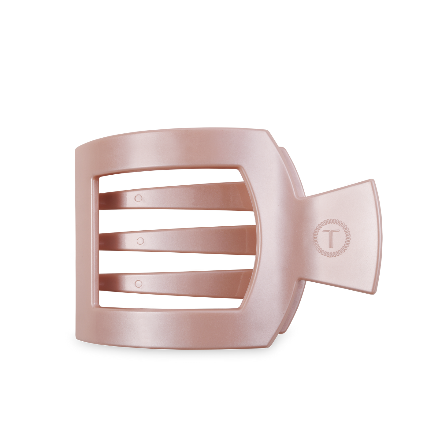 Square Flat Hair Clip | Pearly Pink