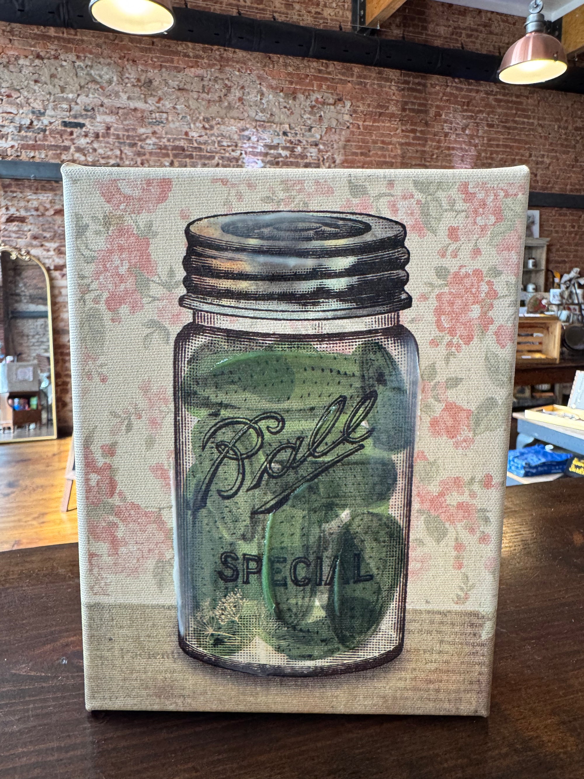 Canned Pickles Canvas (8x11)