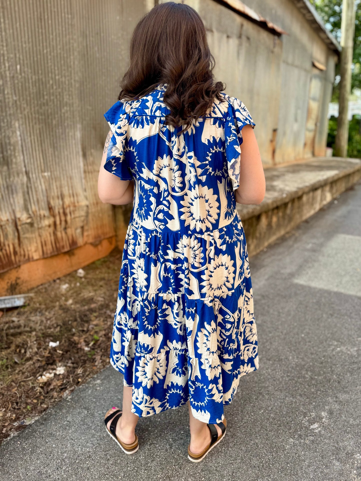 Indigo Escape Midi Dress