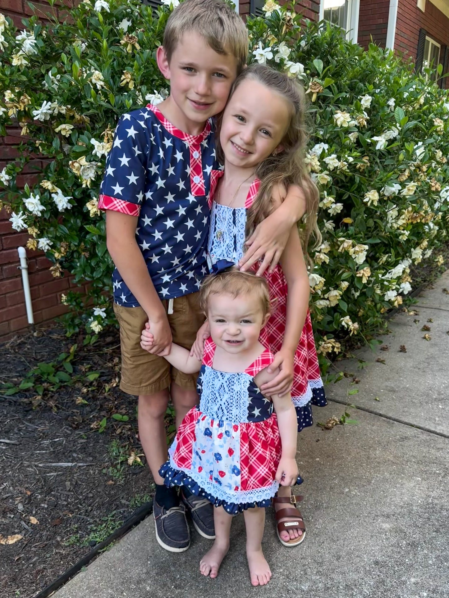 Boys Patriotic Star Romper