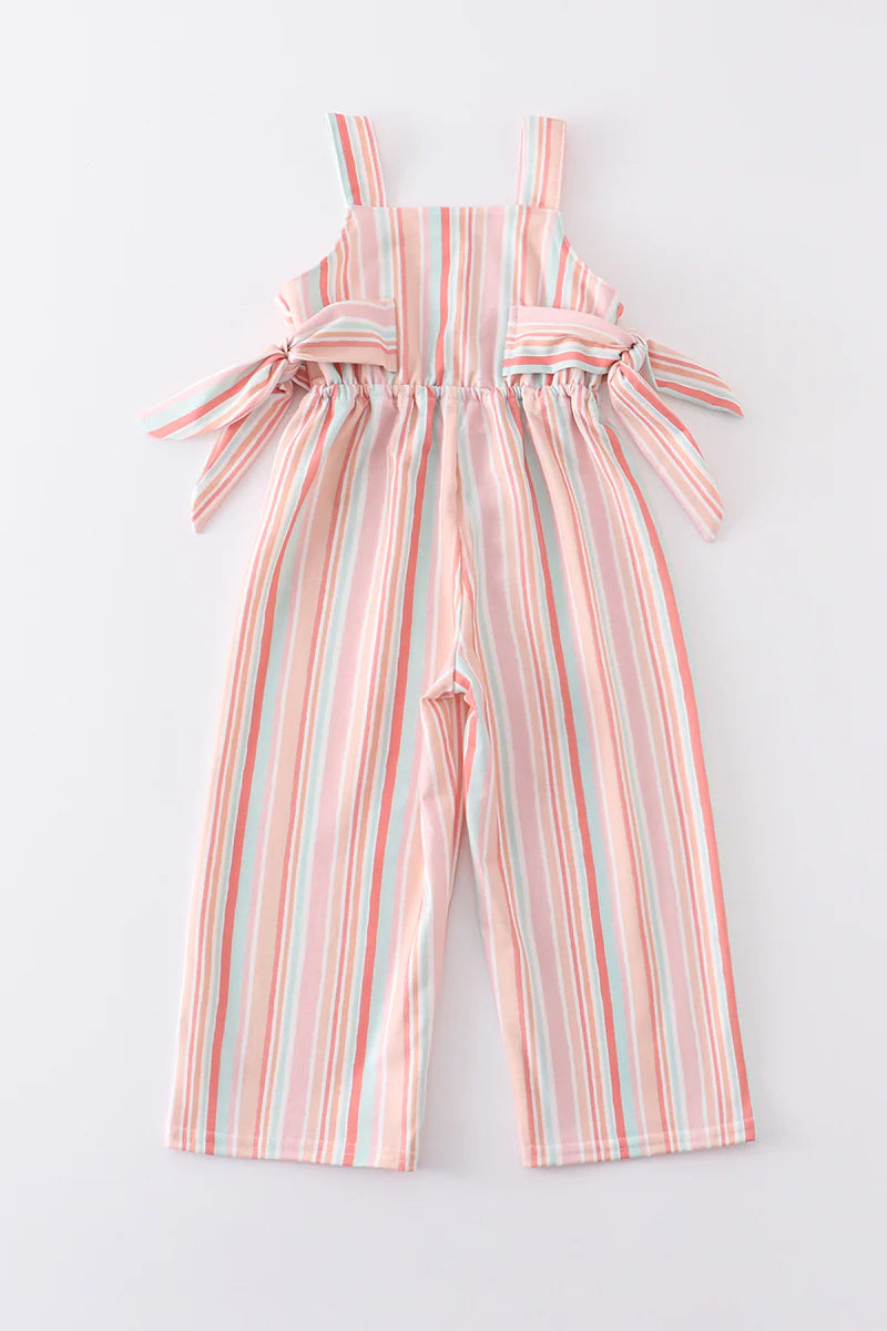 Girl's Striped Jumpsuit