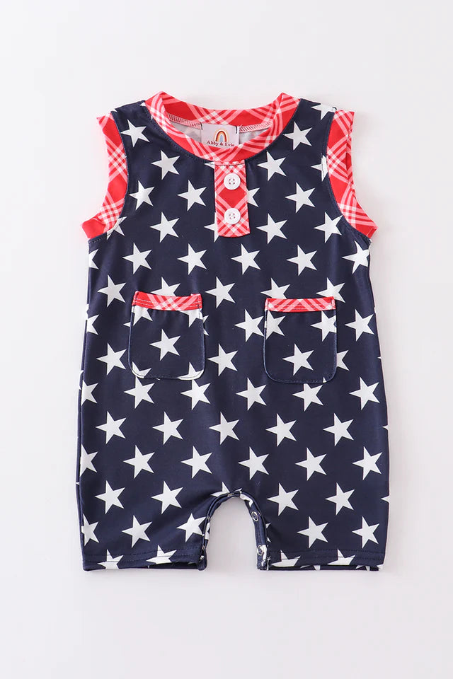 Boys Patriotic Star Romper