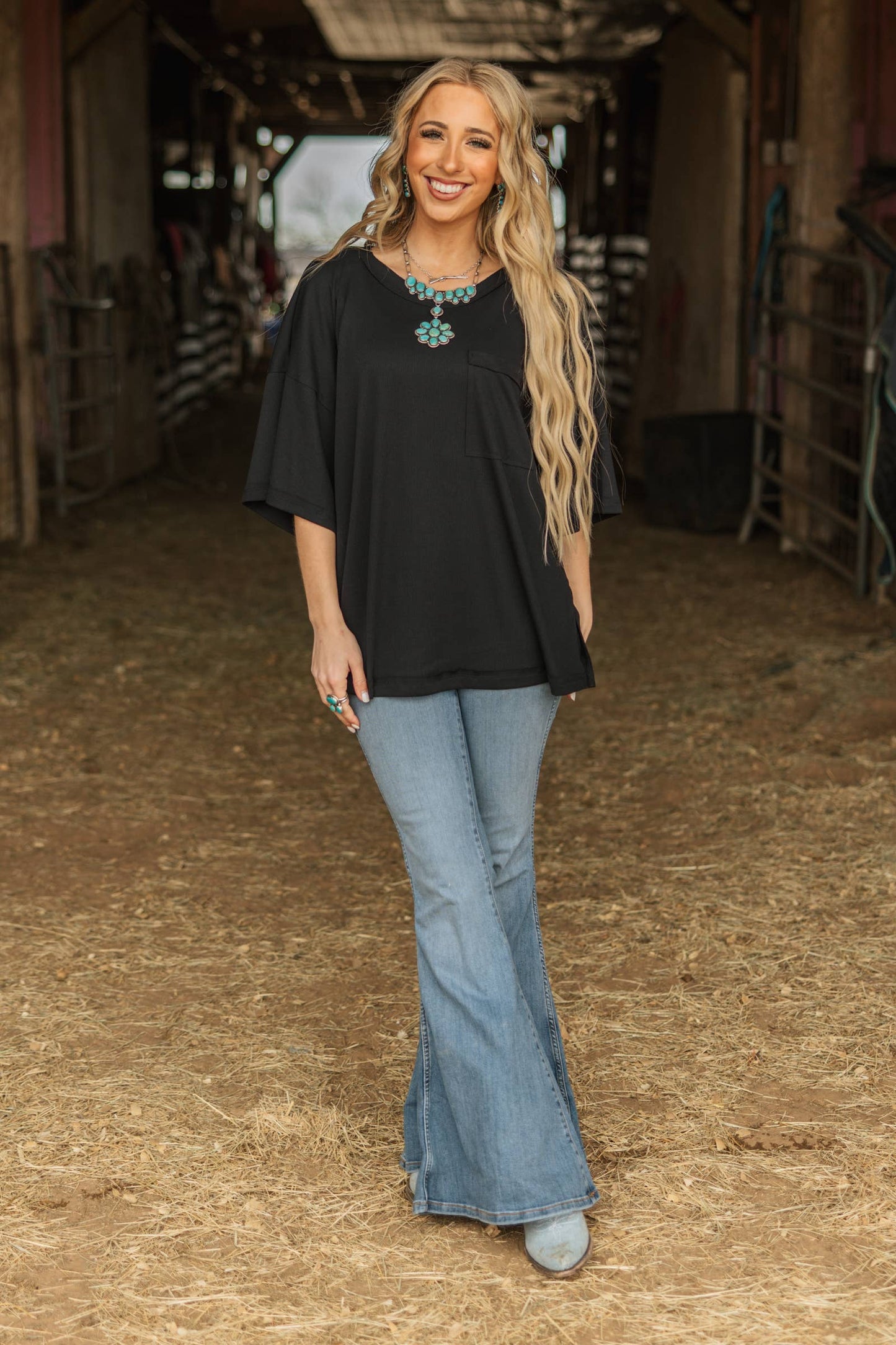 Ross Ribbed Boyfriend Tee