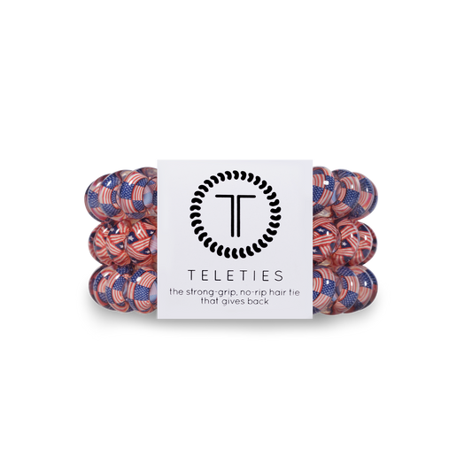 Stars and Stripes - Large Spiral Hair Coils, Hair Ties