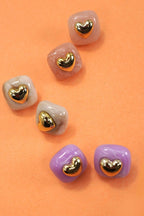 Acrylic Heart Earrings