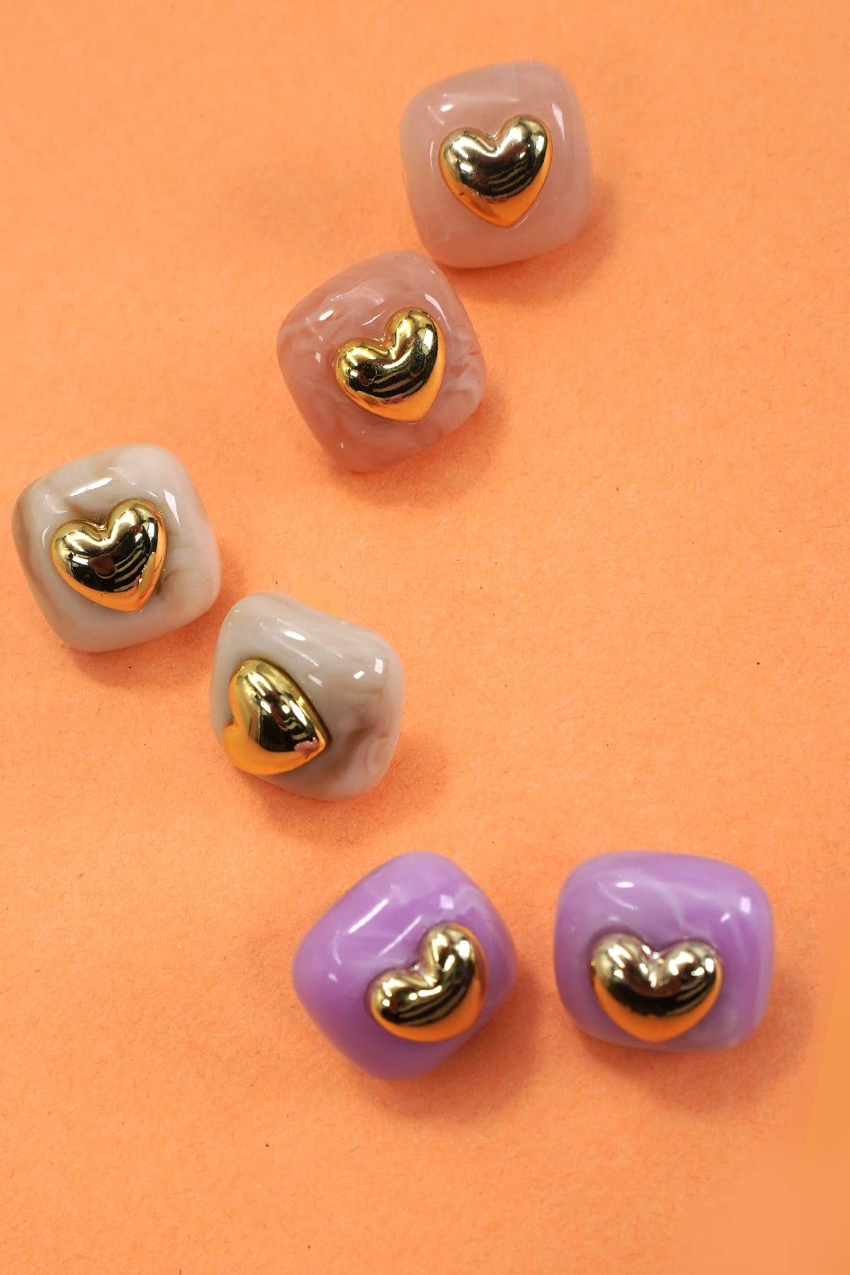 Acrylic Heart Earrings