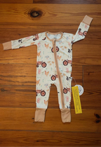 On the Farm Zippie Bamboo Pajamas