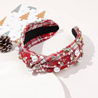 Christmas Plaid Beaded Headband