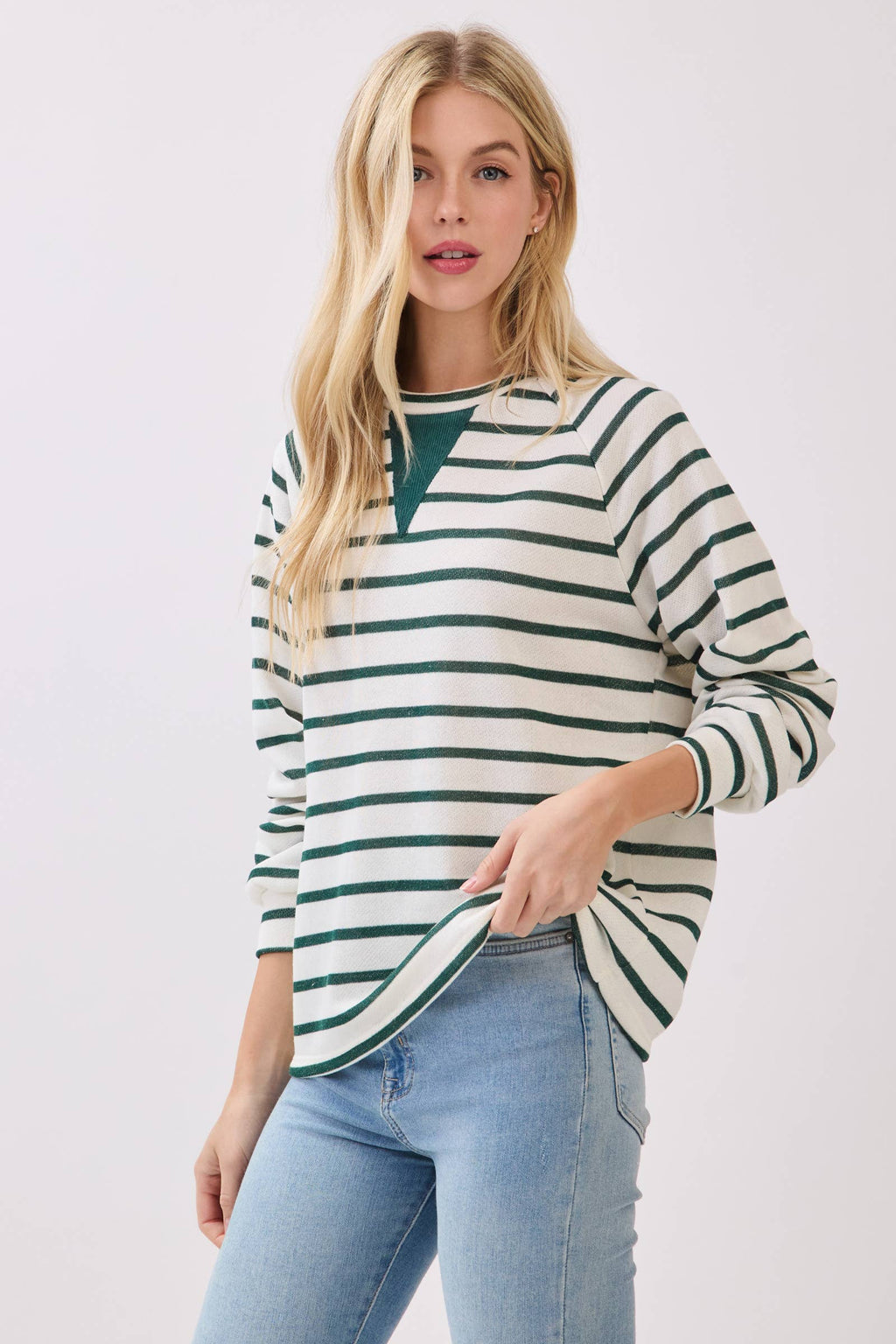 The Evergreen Stripe Top