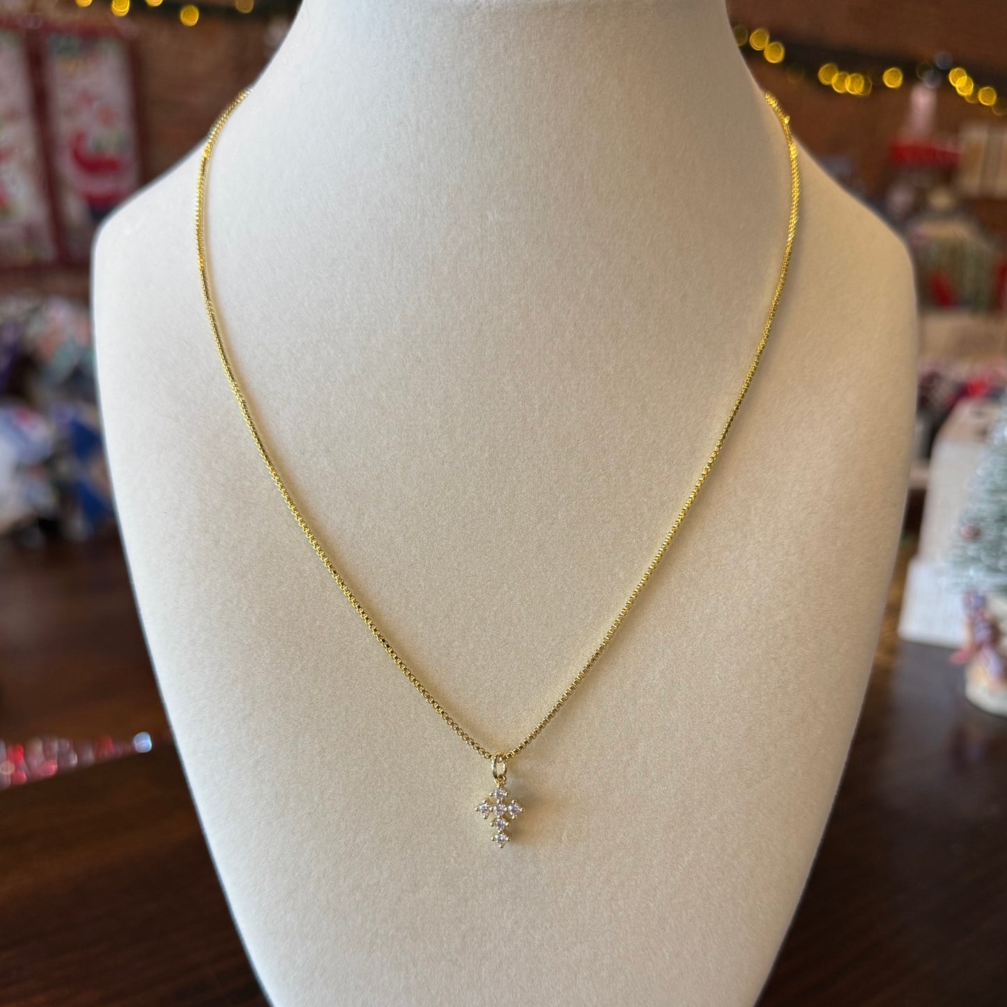 Ornate Gold Cross Necklace