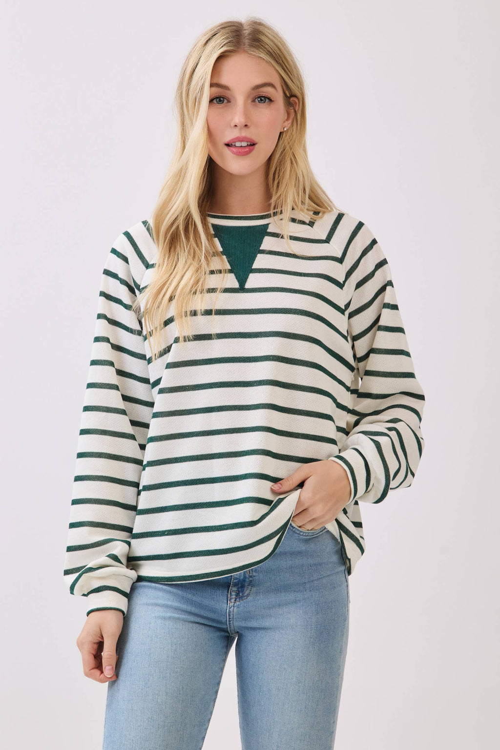 The Evergreen Stripe Top