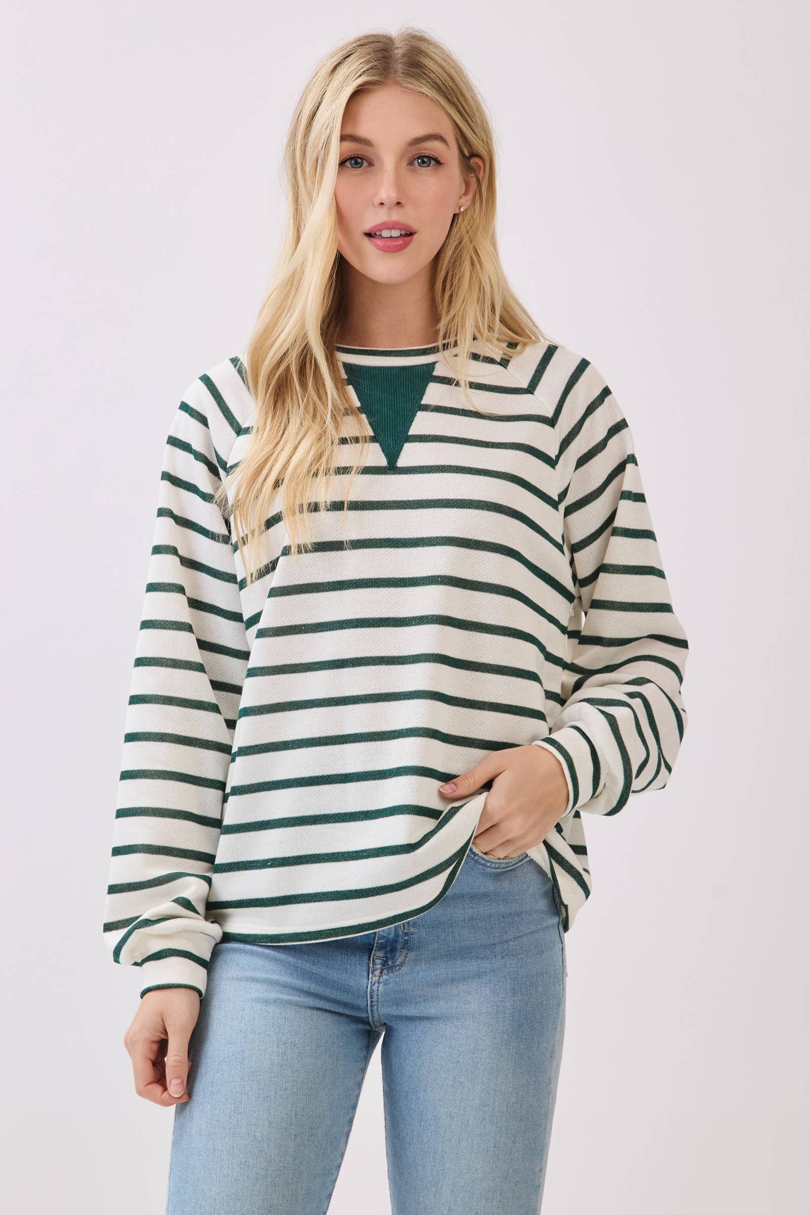 The Evergreen Stripe Top