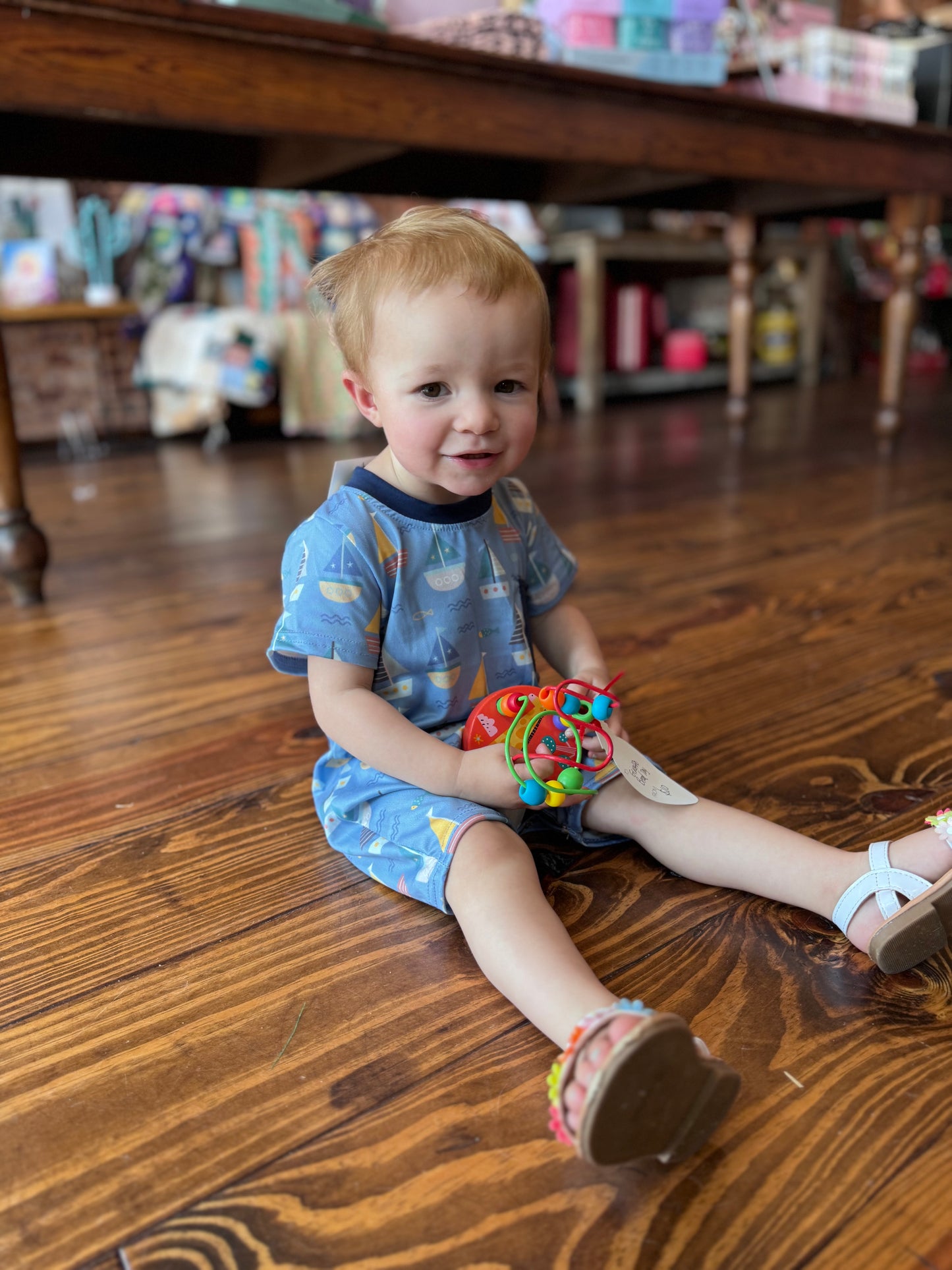 Boys Sailboat Infant Romper