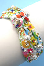 FLORAL & PEARL HEADBAND