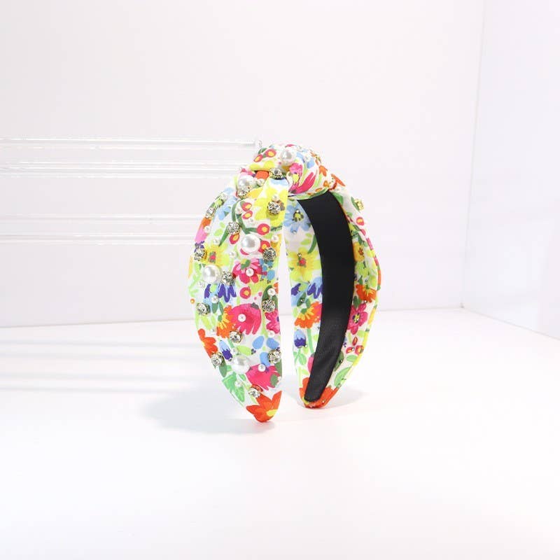 FLORAL & PEARL HEADBAND
