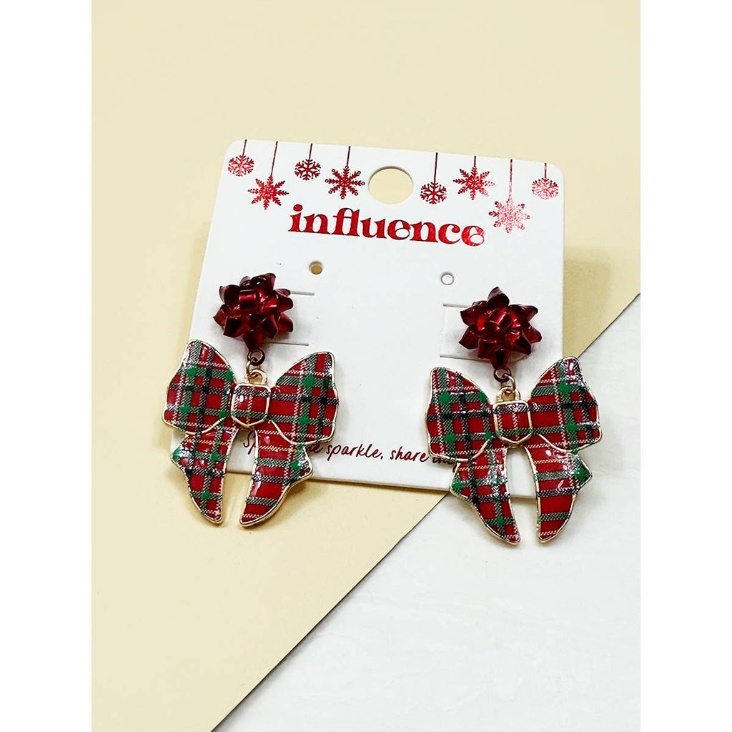 Christmas Bow Earrings