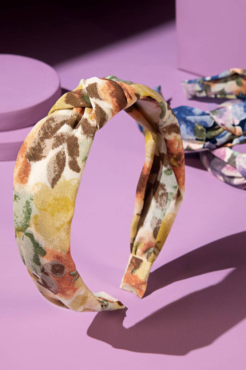 Knotted Floral Pattern Headband