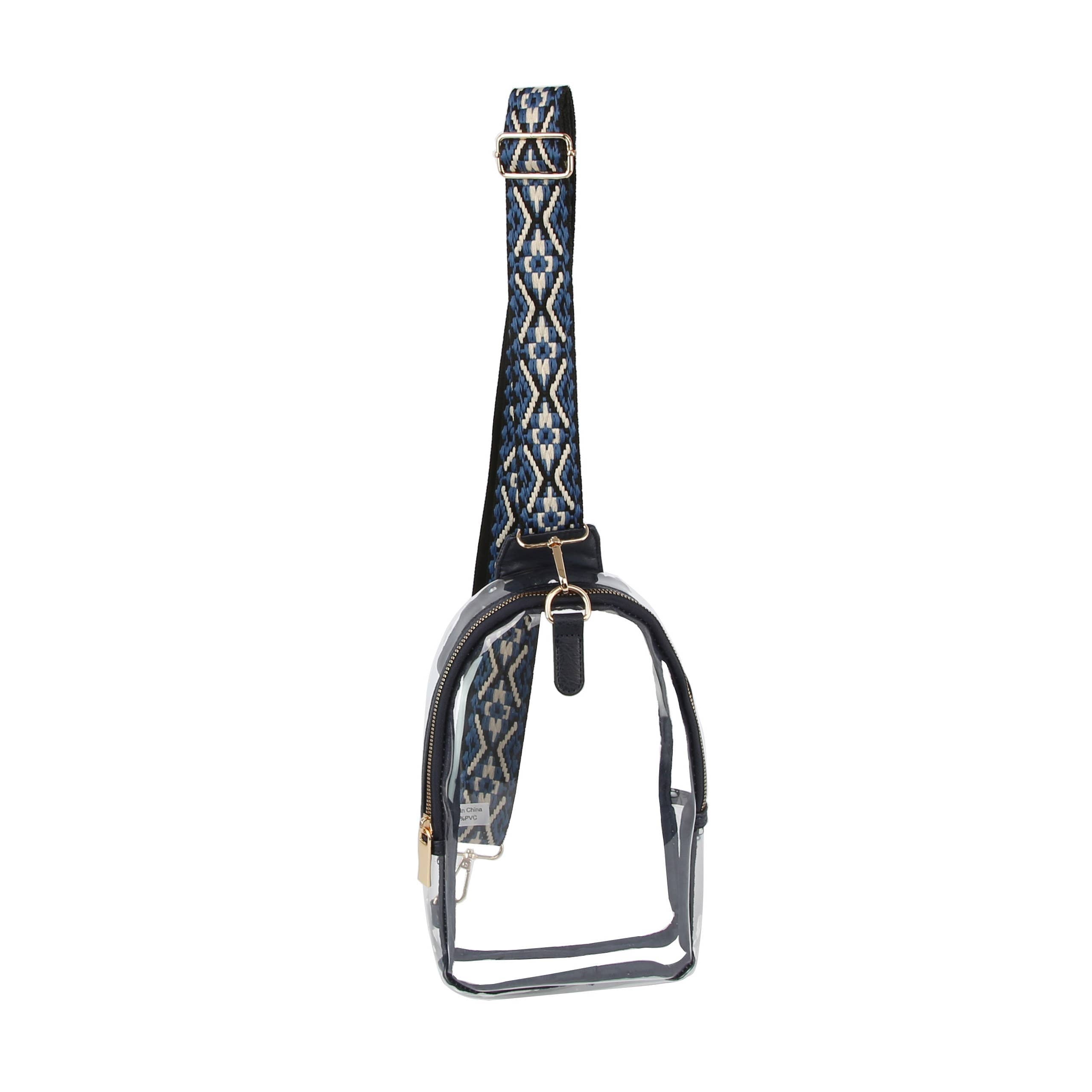 Transparent Sling Bag with Guitar Strap