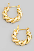 Mini Twist Hoop Earrings