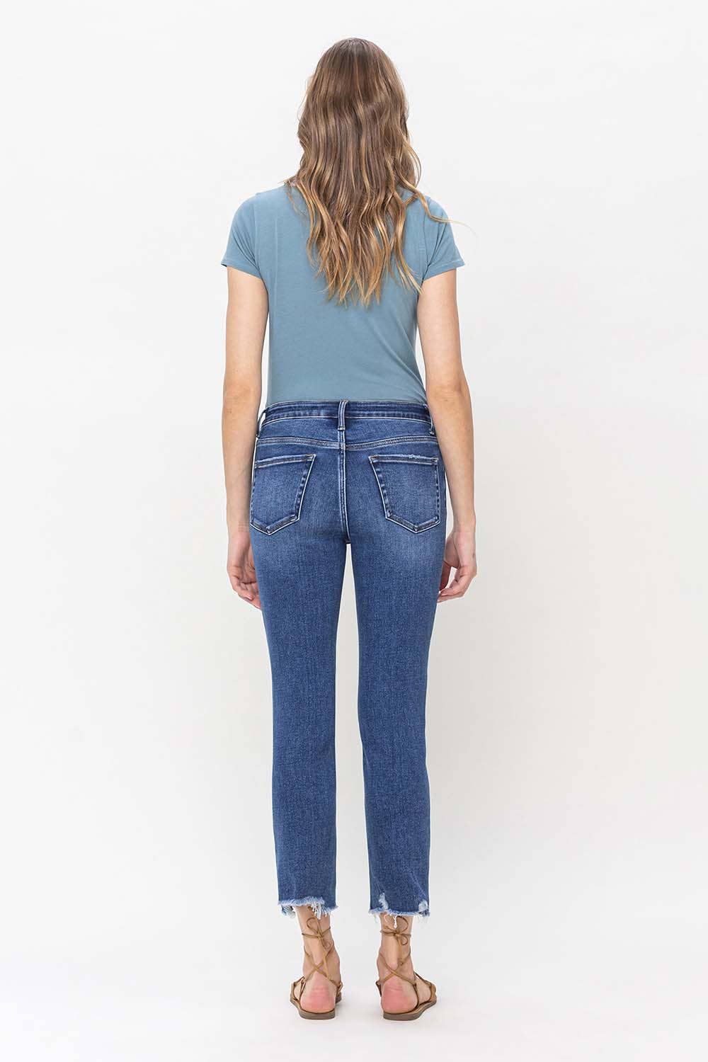 Leona Glitz Super High Rise Straight Jeans - Vervet