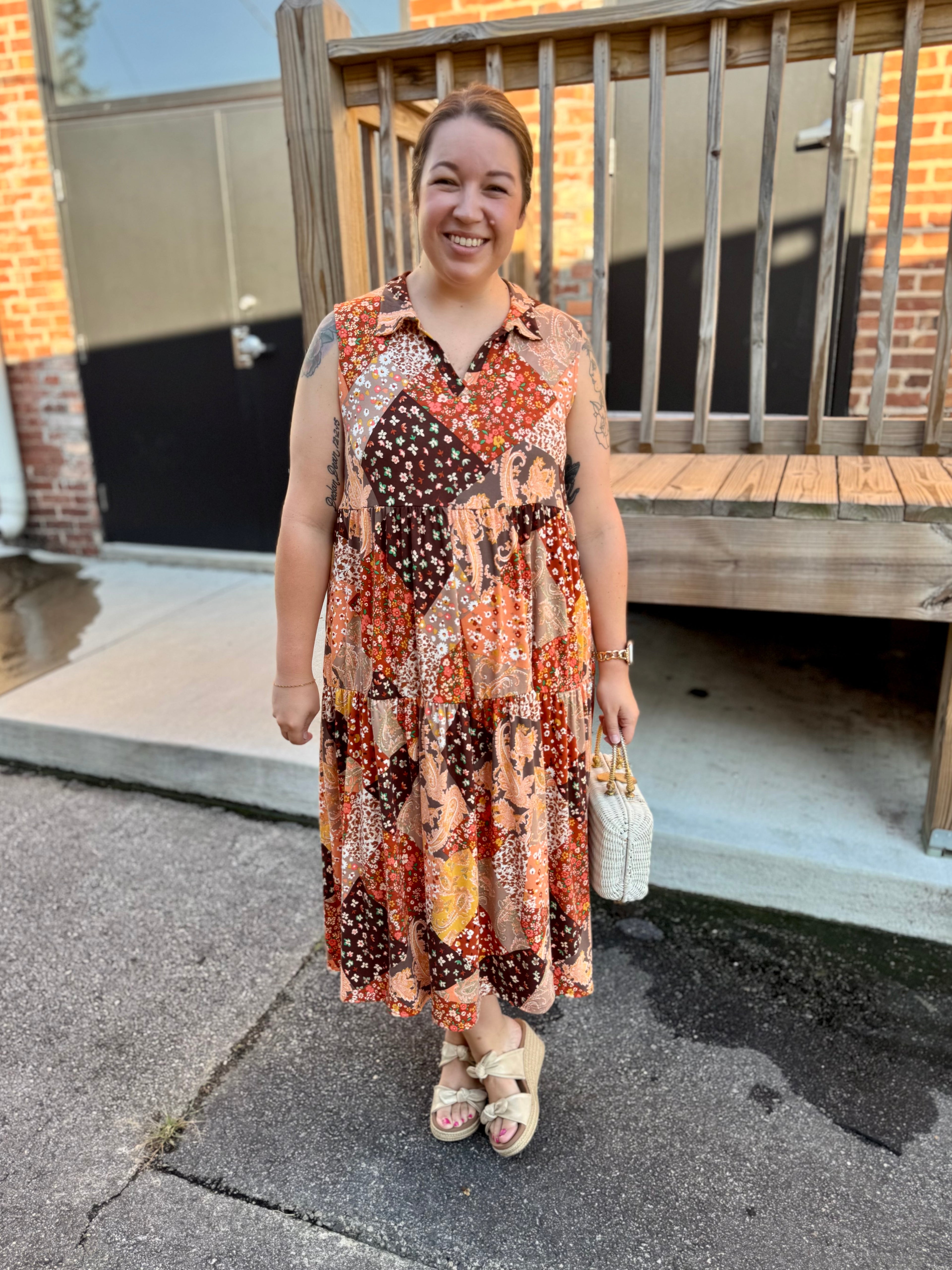 Autumn Whimsy Midi Dress