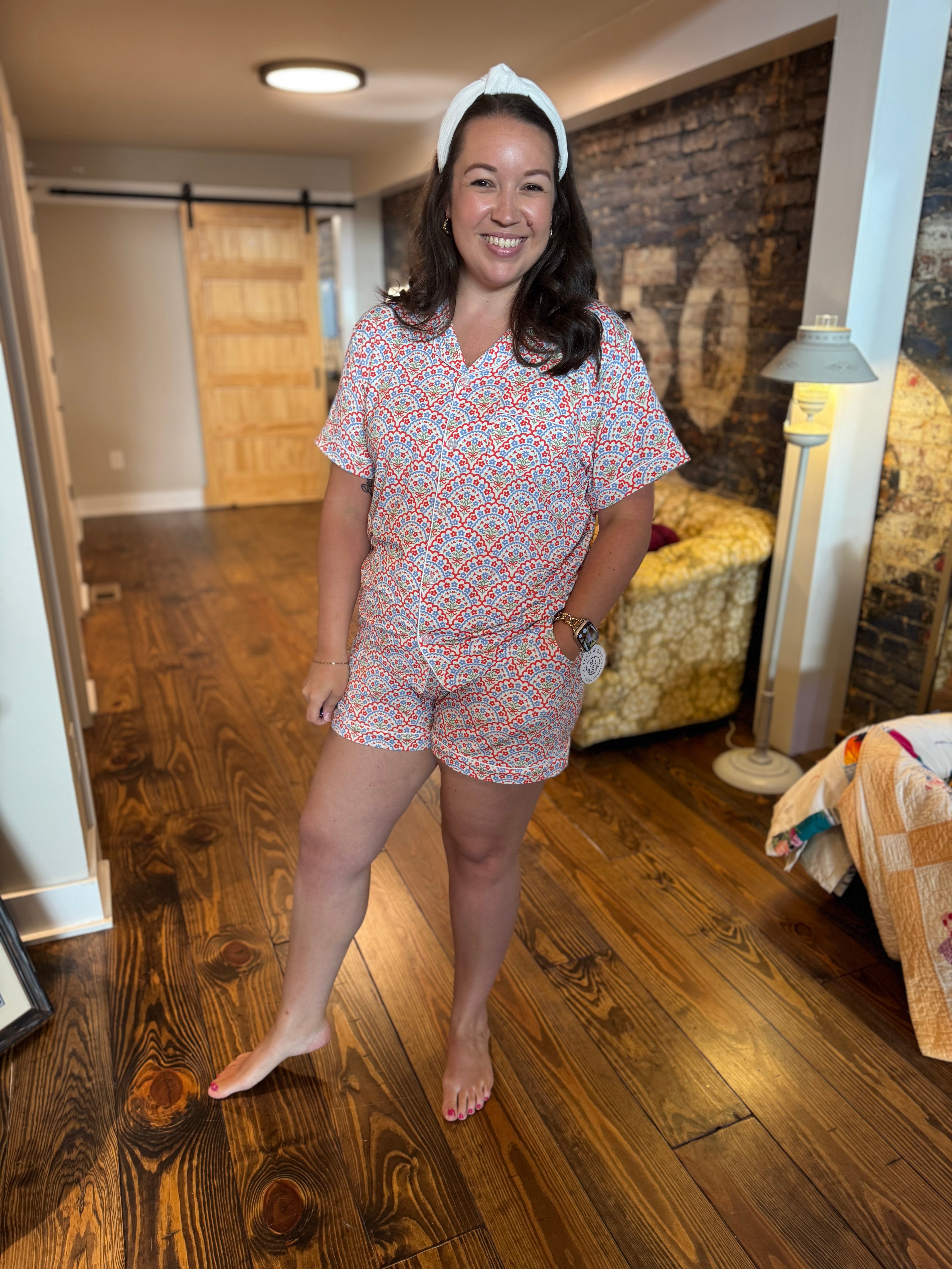 "Americana Bloom" Adult Pajamas Set
