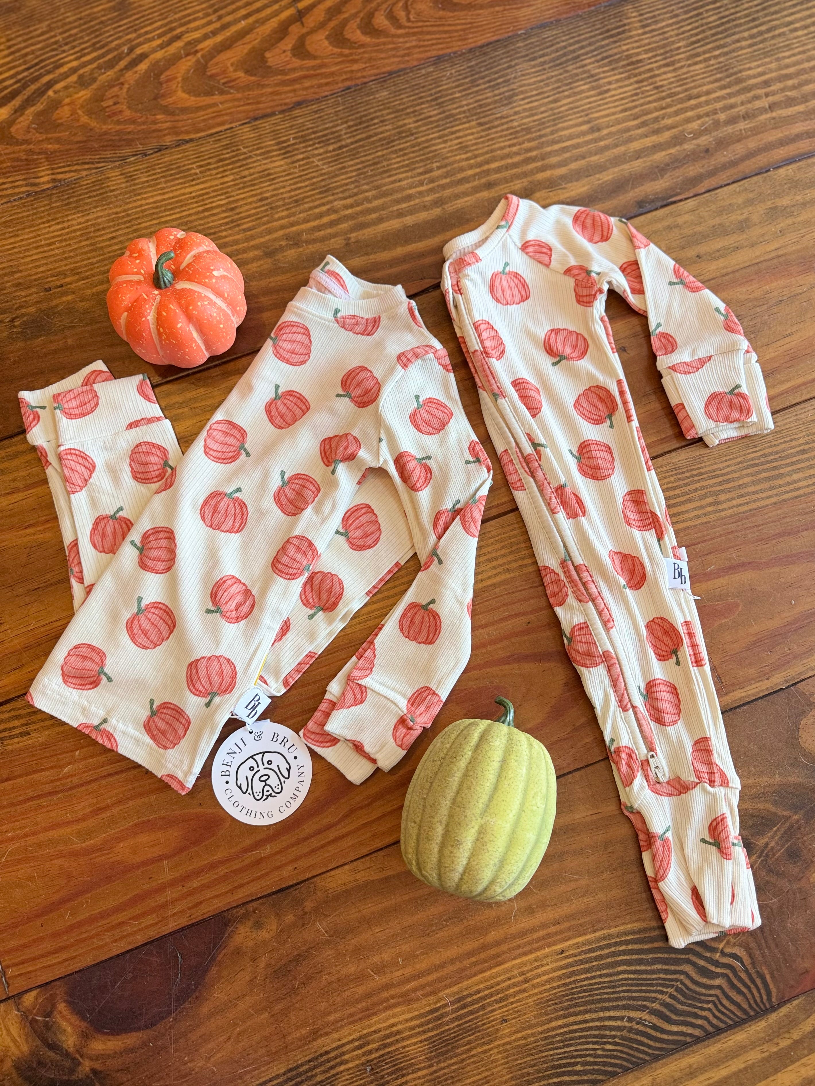 Lil' Pumpkin Bamboo Zippie Pajamas