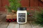 13 oz Mason Jar Candle: Farmhouse Christmas