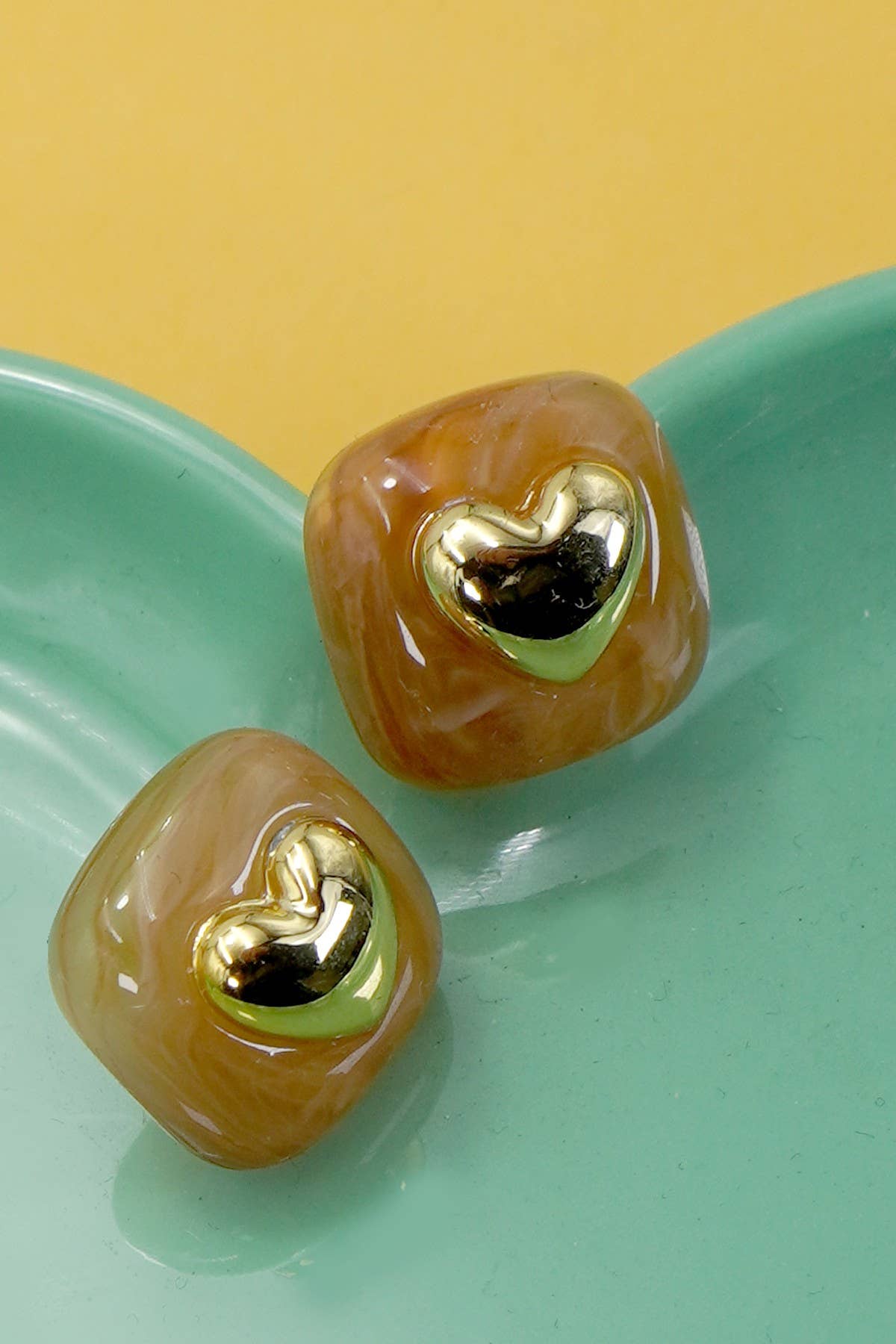 Acrylic Heart Earrings