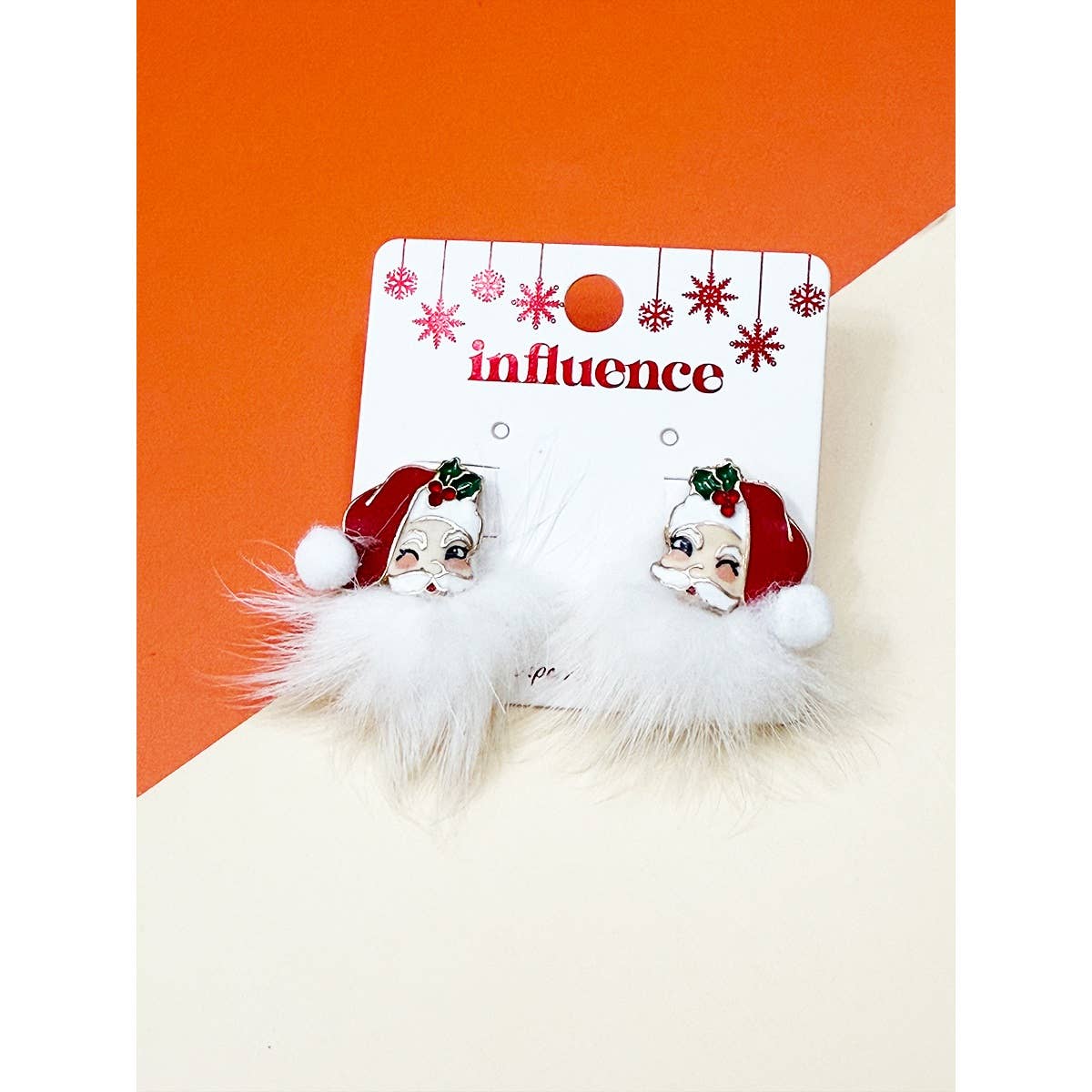 Santa Claus Furry Earrings