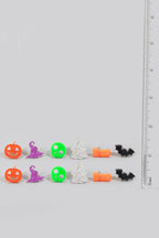 Glitter Resin Halloween Stud Earrings Set