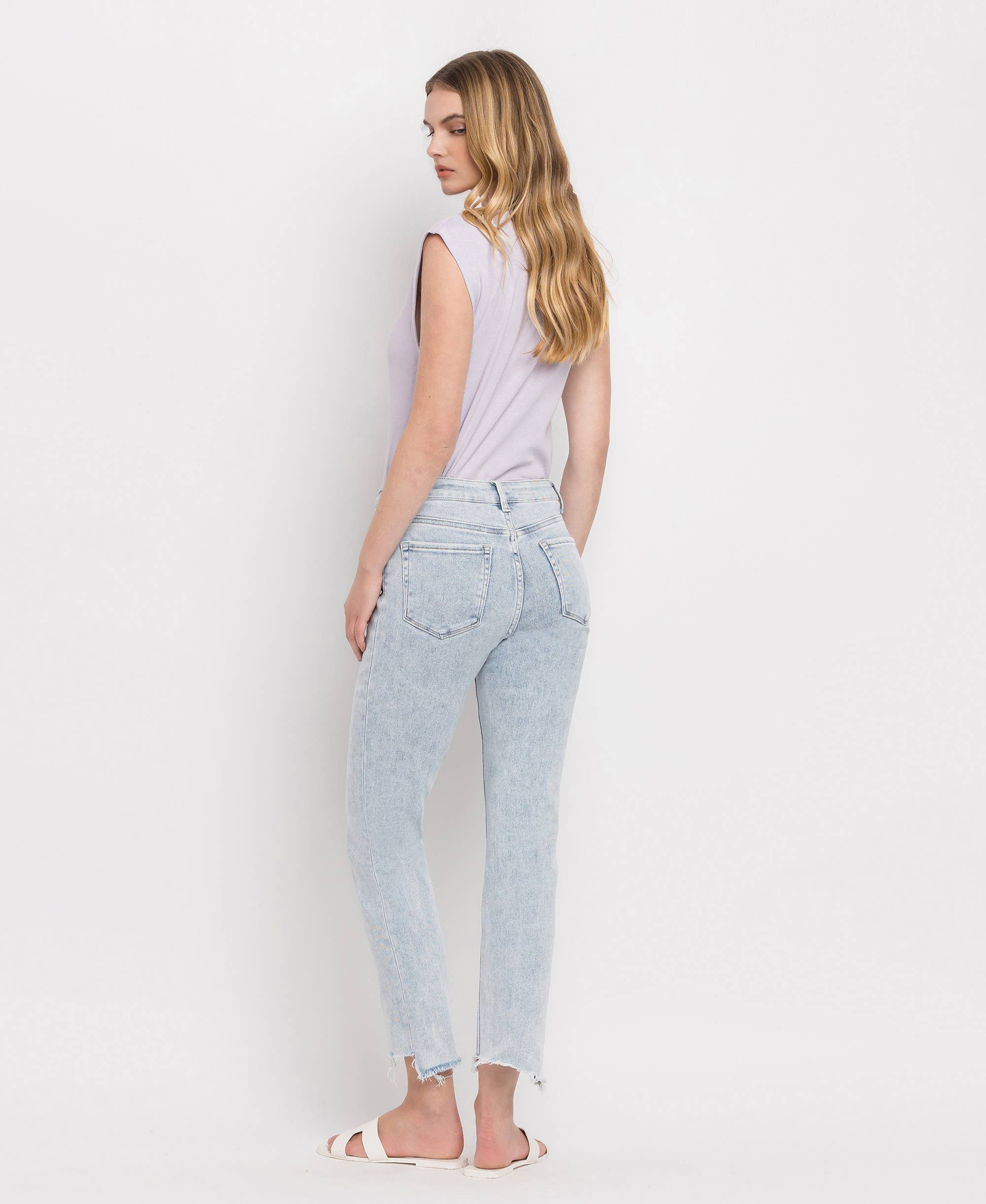 Starla High Rise Straight Jeans in Light Wash