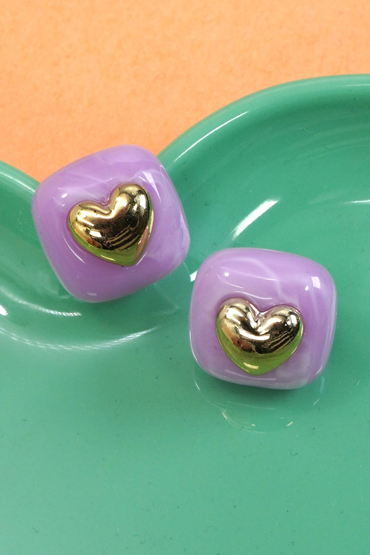 Acrylic Heart Earrings