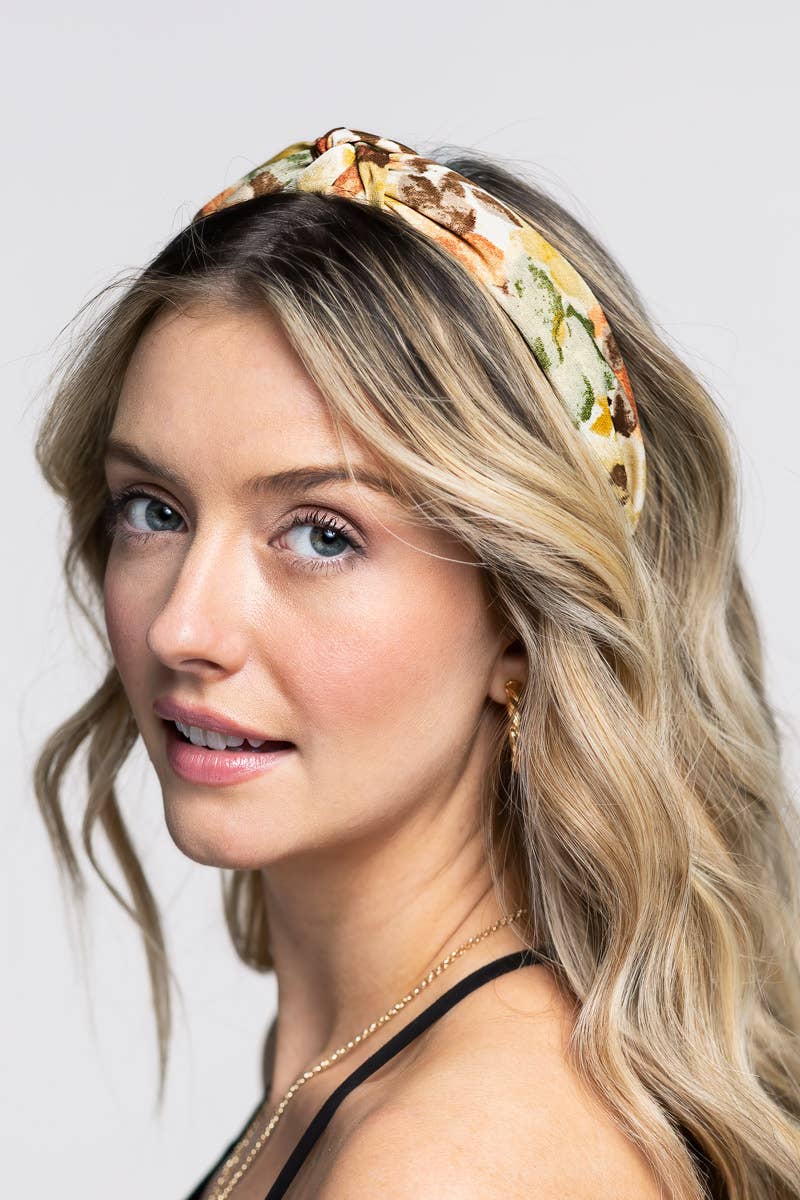Knotted Floral Pattern Headband