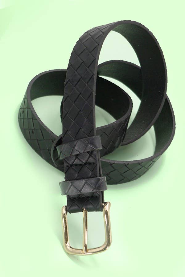 Classic Braided Faux Leather Belt