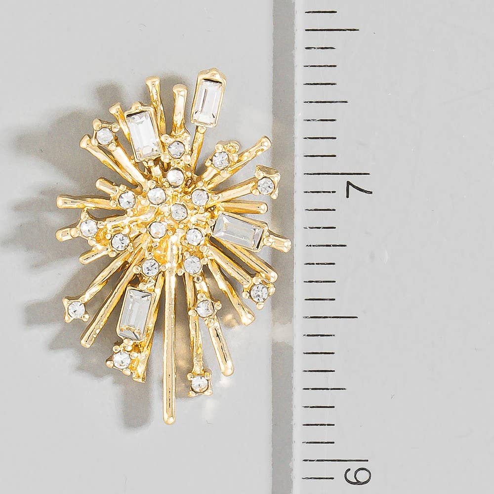 Mixed Gems Bursting Stud Earrings