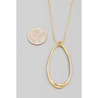 Oval Cutout Pendant Necklace