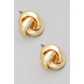 Metallic Knot Stud Earrings