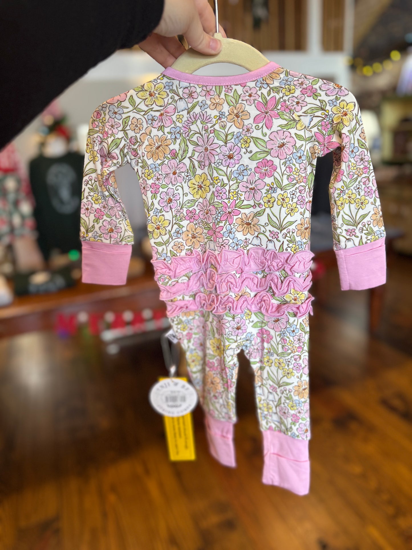 In a Field of Flowers Bamboo Zippie Pajamas
