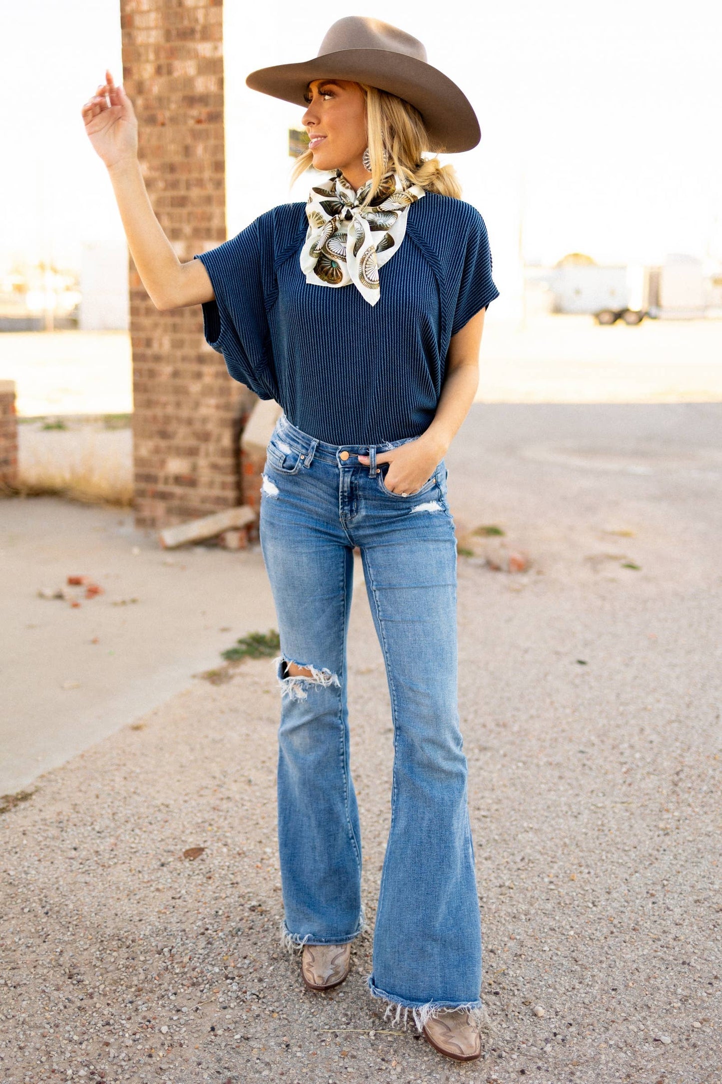 Katie Ribbed Knit Top
