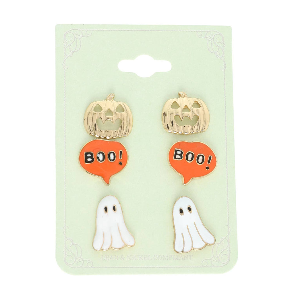 3 Pack Halloween Post Earrings